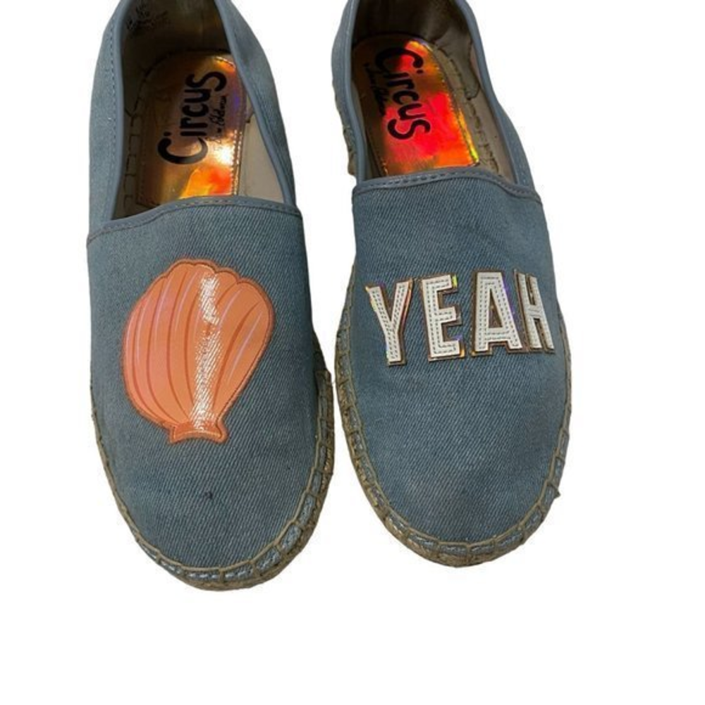 Circus by Sam‎ Edelman Leni Shell Yeah Blue Espadrilles Size 9